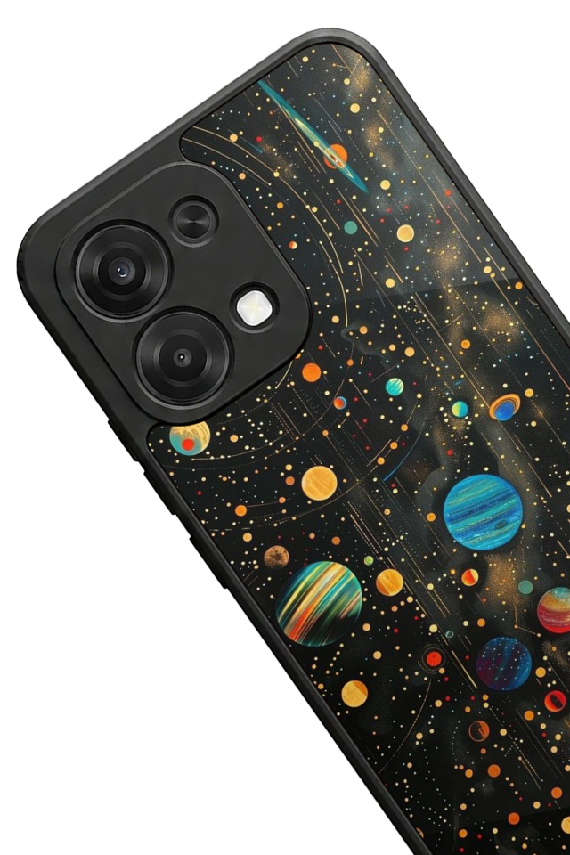 Oppo A6 Pro Uyumlu Uzay Tasarımlı Glossy Premium Kılıf