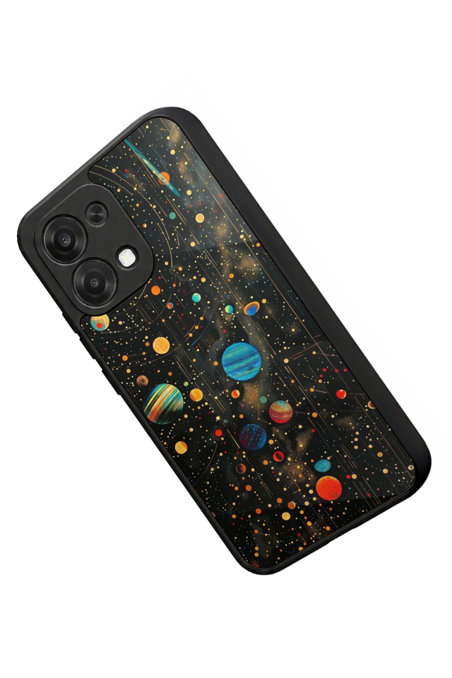 Oppo A6 Pro Uyumlu Uzay Tasarımlı Glossy Premium Kılıf