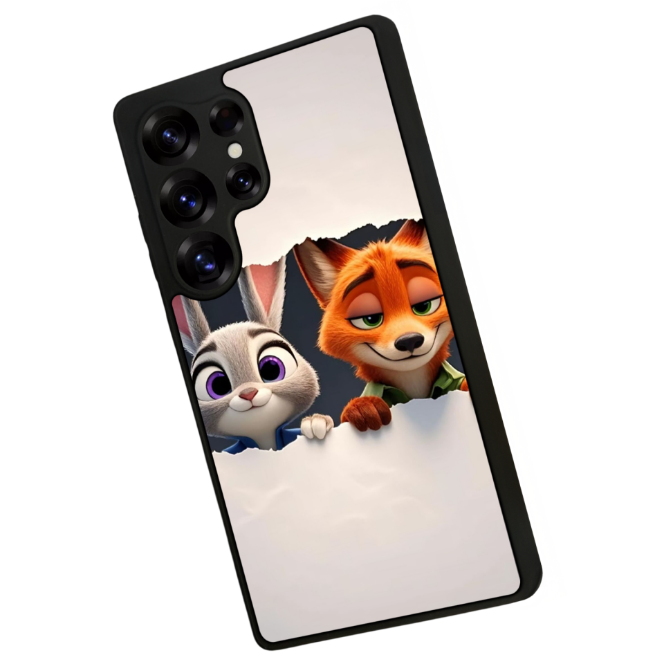 Samsung Galaxy S25 Ultra Uyumlu Zootropolis Tasarımlı Glossy Premium Kılıf