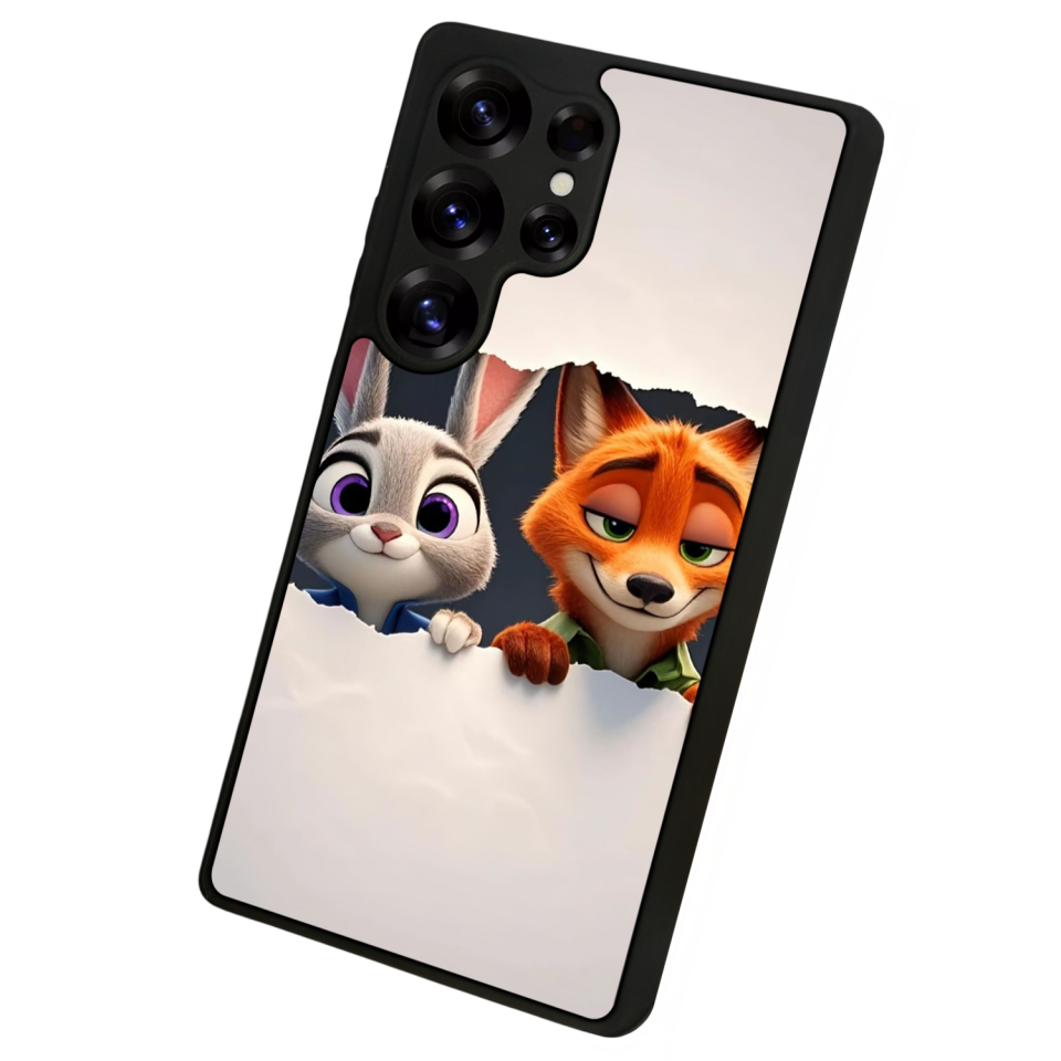 Samsung Galaxy S25 Ultra Uyumlu Zootropolis Tasarımlı Glossy Premium Kılıf