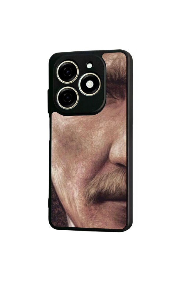 Tecno Spark 20/20C Uyumlu Mustafa Kemal Ataturk Tasarımlı Glossy Premium Kılıf