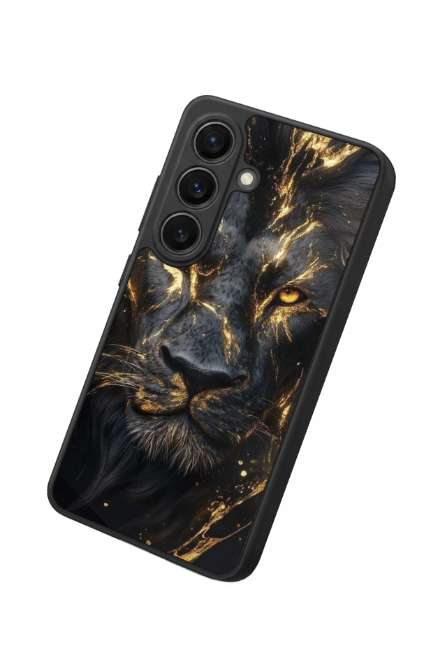 Samsung Galaxy S26 Uyumlu Aslan Tasarımlı Glossy Premium Kılıf