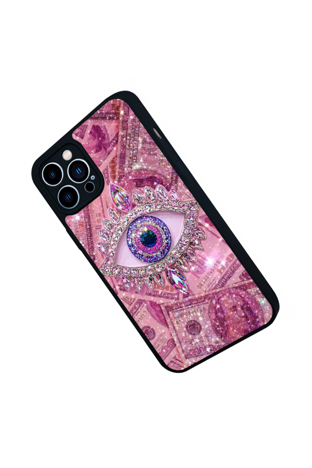 iPhone 12 Pro Max Uyumlu Göz Tasarımlı Glossy Premium Kılıf