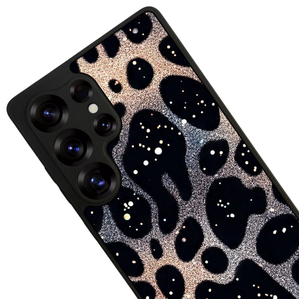 Samsung Galaxy S25 Ultra Uyumlu Hologram Leopar Tasarımlı Glossy Premium Kılıf