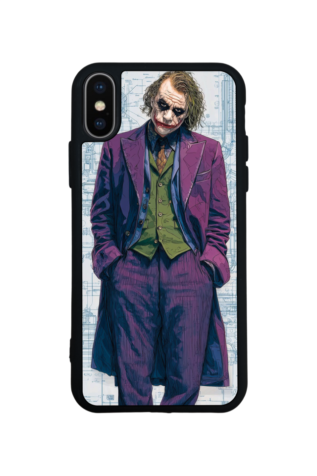 iPhone X/ XS Uyumlu Joker Tasarımlı Glossy Premium Kılıf