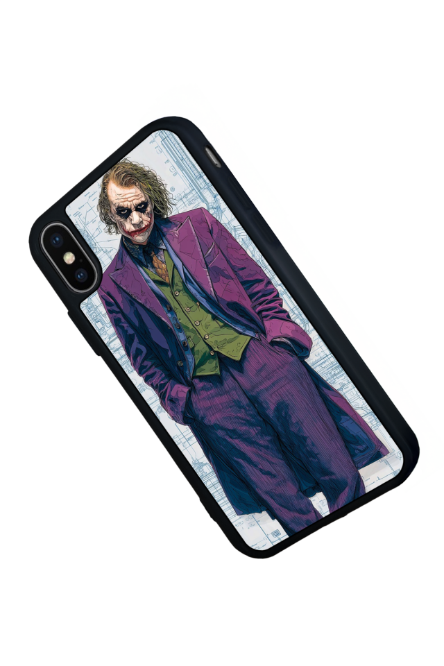iPhone X/ XS Uyumlu Joker Tasarımlı Glossy Premium Kılıf