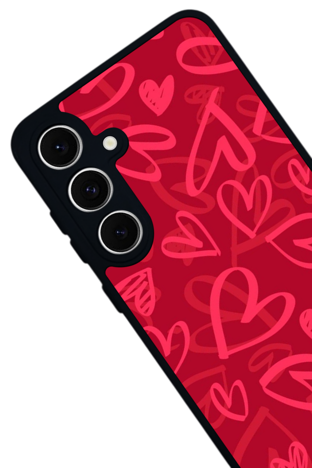 Samsung Galaxy S24 FE Uyumlu Kalp Love Tasarımlı Glossy Premium Kılıf
