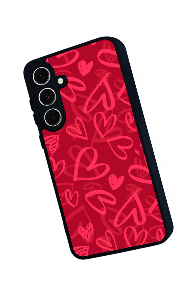 Samsung Galaxy S24 FE Uyumlu Kalp Love Tasarımlı Glossy Premium Kılıf