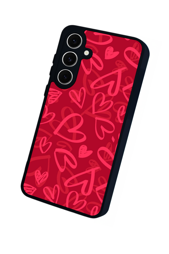 Samsung Galaxy S24 FE Uyumlu Kalp Love Tasarımlı Glossy Premium Kılıf