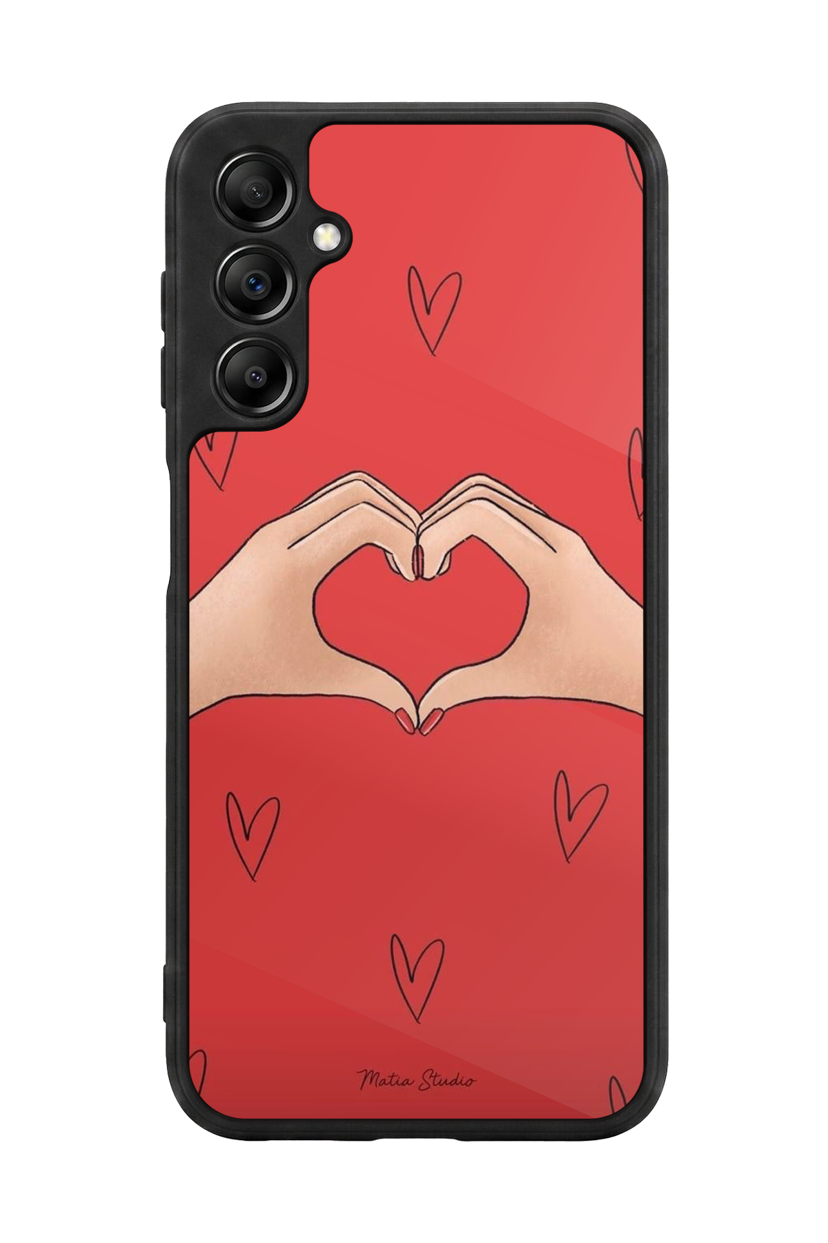 Samsung Galaxy A14 Uyumlu Kalp Love Tasarımlı Glossy Premium Kılıf