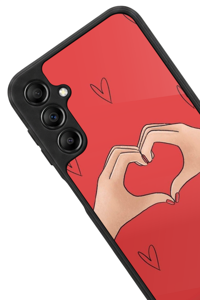 Samsung Galaxy A14 Uyumlu Kalp Love Tasarımlı Glossy Premium Kılıf