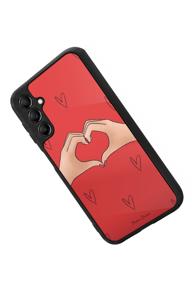 Samsung Galaxy A14 Uyumlu Kalp Love Tasarımlı Glossy Premium Kılıf