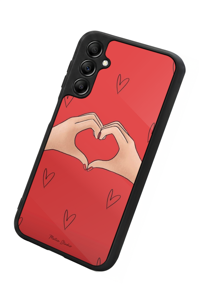 Samsung Galaxy A14 Uyumlu Kalp Love Tasarımlı Glossy Premium Kılıf