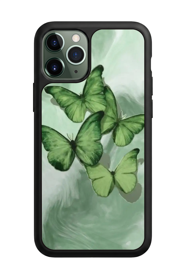iPhone 11 Pro Max Uyumlu Kelebek Tasarımlı Glossy Premium Kılıf