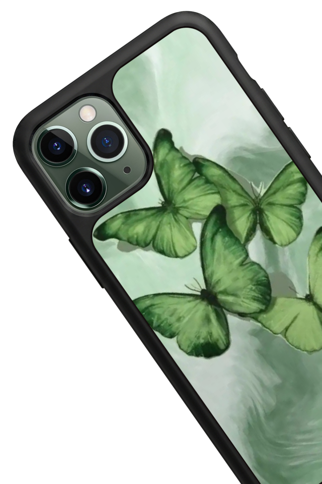 iPhone 11 Pro Max Uyumlu Kelebek Tasarımlı Glossy Premium Kılıf