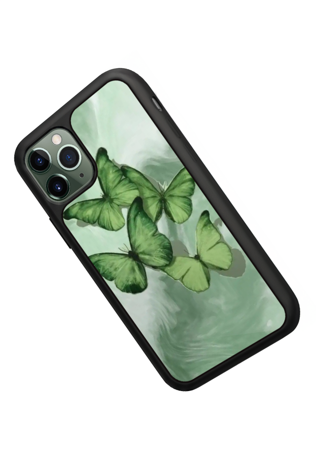 iPhone 11 Pro Max Uyumlu Kelebek Tasarımlı Glossy Premium Kılıf