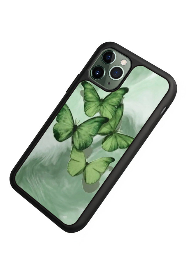 iPhone 11 Pro Max Uyumlu Kelebek Tasarımlı Glossy Premium Kılıf