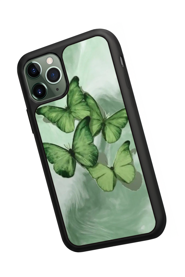 iPhone 11 Pro Max Uyumlu Kelebek Tasarımlı Glossy Premium Kılıf
