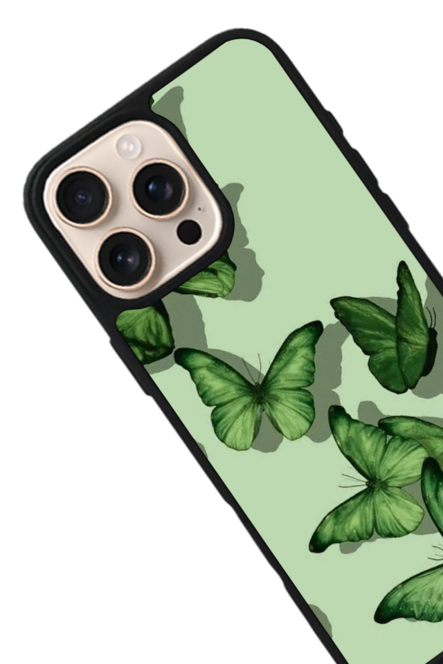iPhone 14 Pro Uyumlu Kelebek Tasarımlı Glossy Premium Kılıf