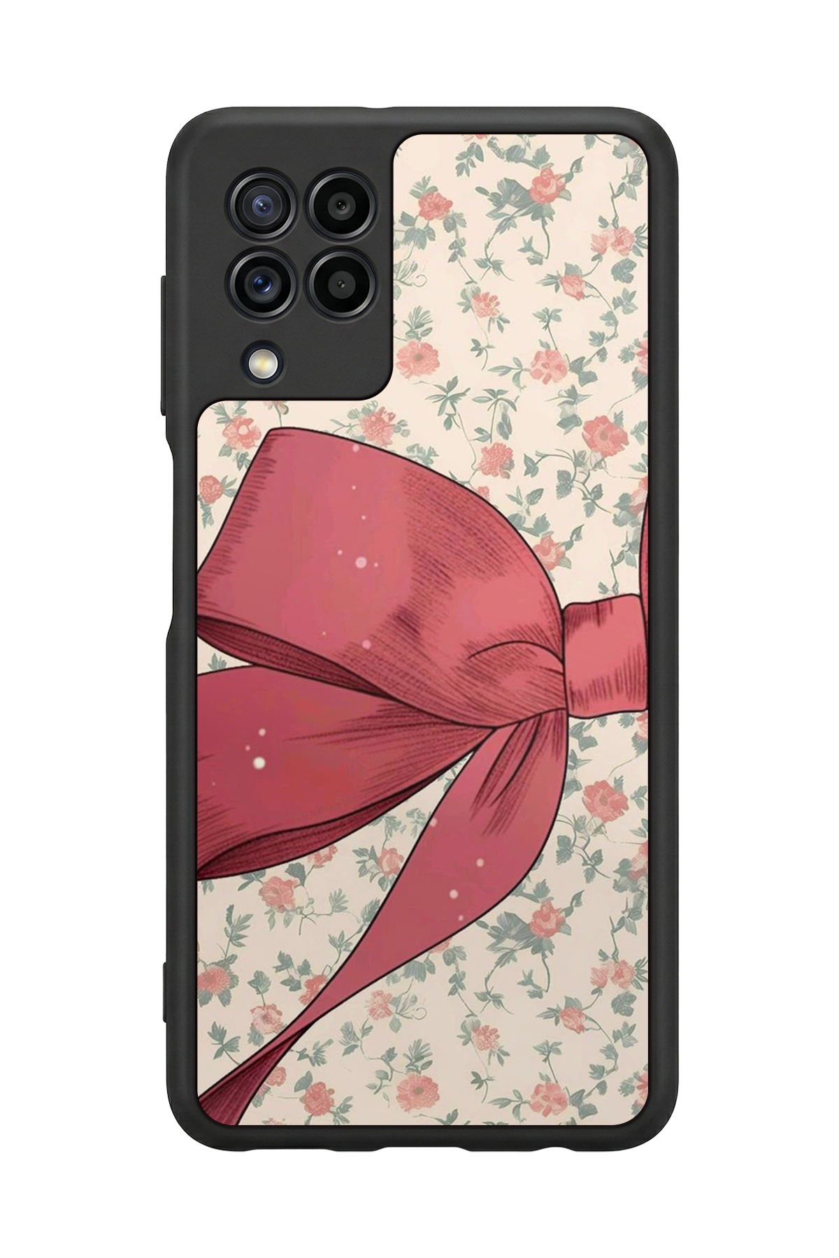 Samsung Galaxy M22 Uyumlu Kurdele Tasarımlı Glossy Premium Kılıf