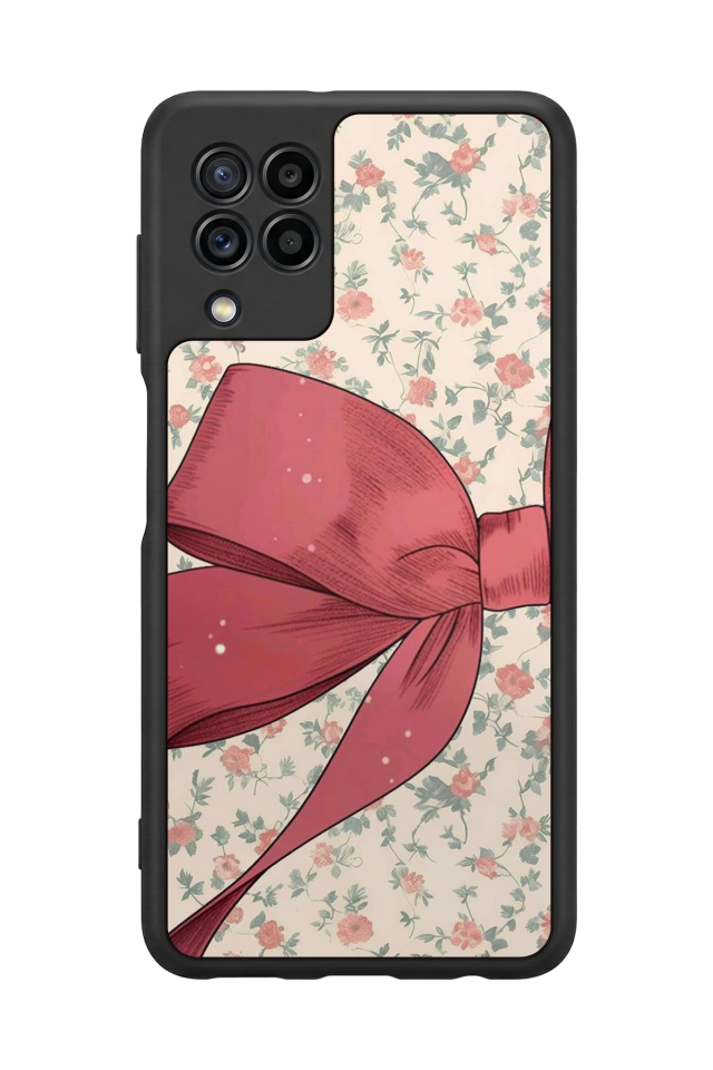 Samsung Galaxy M22 Uyumlu Kurdele Tasarımlı Glossy Premium Kılıf