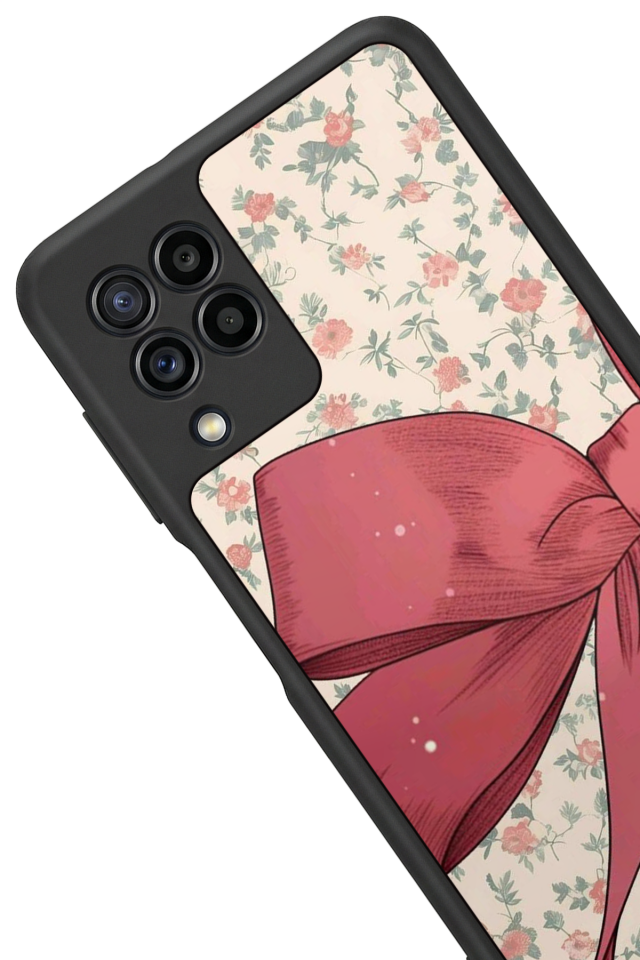 Samsung Galaxy M22 Uyumlu Kurdele Tasarımlı Glossy Premium Kılıf
