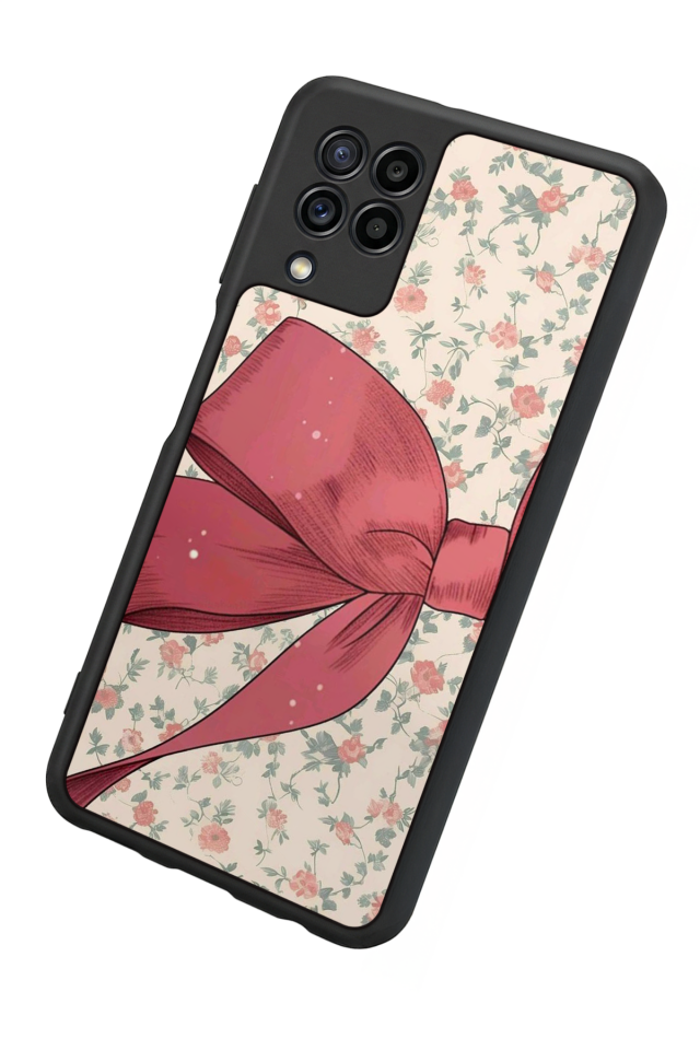 Samsung Galaxy M22 Uyumlu Kurdele Tasarımlı Glossy Premium Kılıf