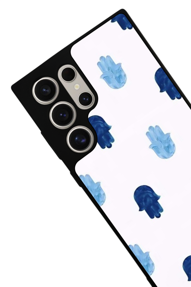 Samsung Galaxy S24 Ultra Uyumlu Nazar Tasarımlı Glossy Premium Kılıf