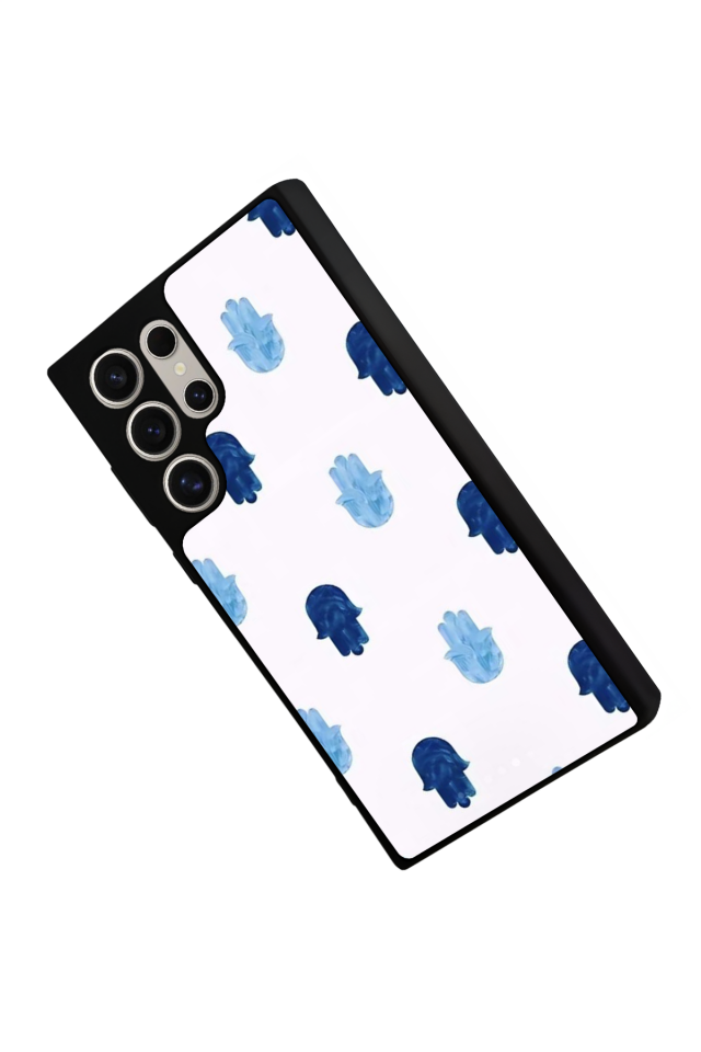 Samsung Galaxy S24 Ultra Uyumlu Nazar Tasarımlı Glossy Premium Kılıf