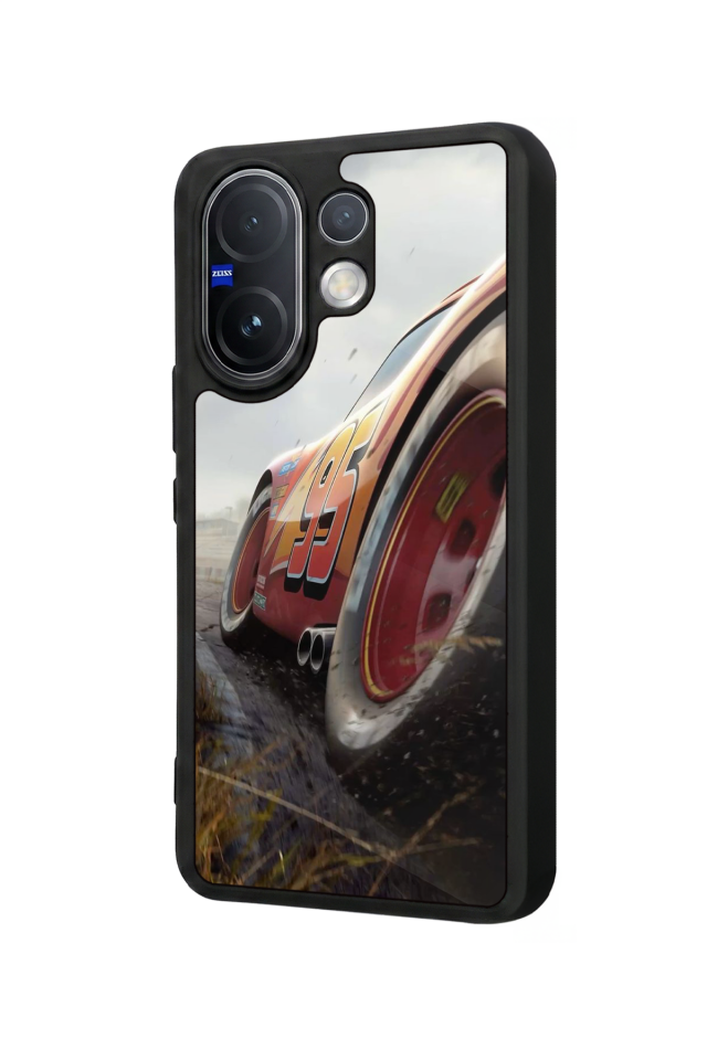 Vivo V60 Uyumlu Şimsek McQueen Tasarımlı Glossy Premium Kılıf