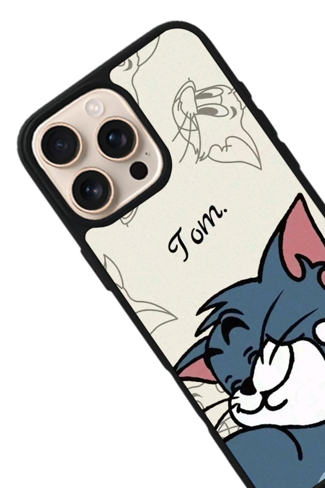 iPhone 15 Pro Max Uyumlu Tom And Jerry Tasarımlı Glossy Premium Kılıf