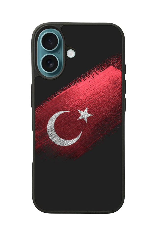 iPhone 16 Uyumlu Türk Bayragi Tasarımlı Glossy Premium Kılıf