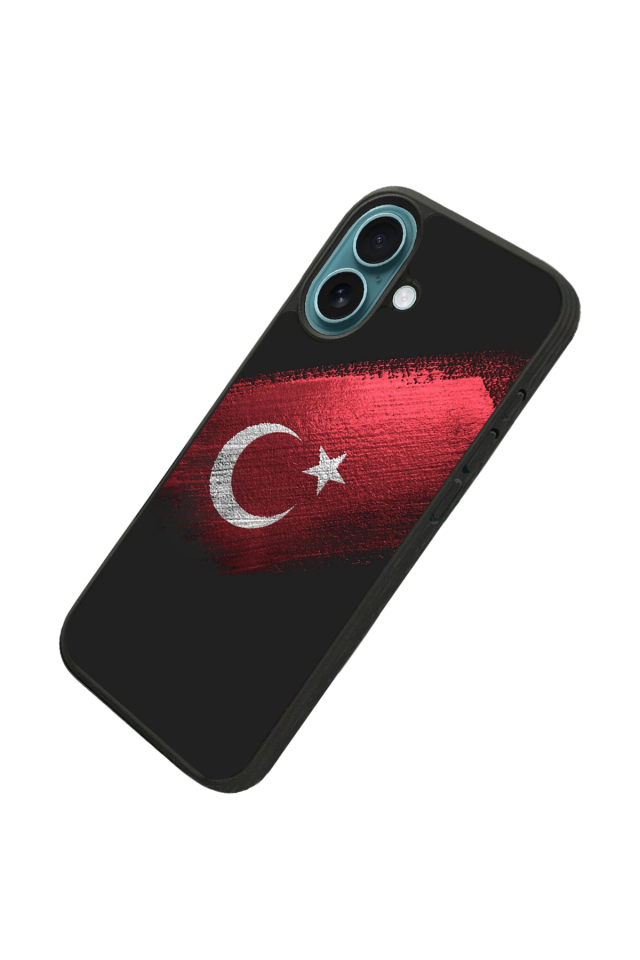 iPhone 16 Uyumlu Türk Bayragi Tasarımlı Glossy Premium Kılıf