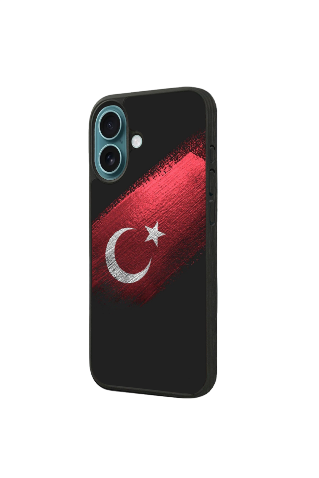 iPhone 16 Uyumlu Türk Bayragi Tasarımlı Glossy Premium Kılıf