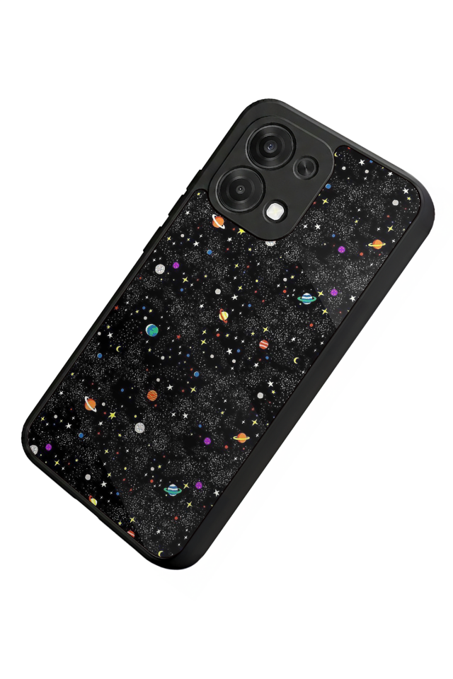Oppo A6 Pro Uyumlu Uzay Tasarımlı Glossy Premium Kılıf