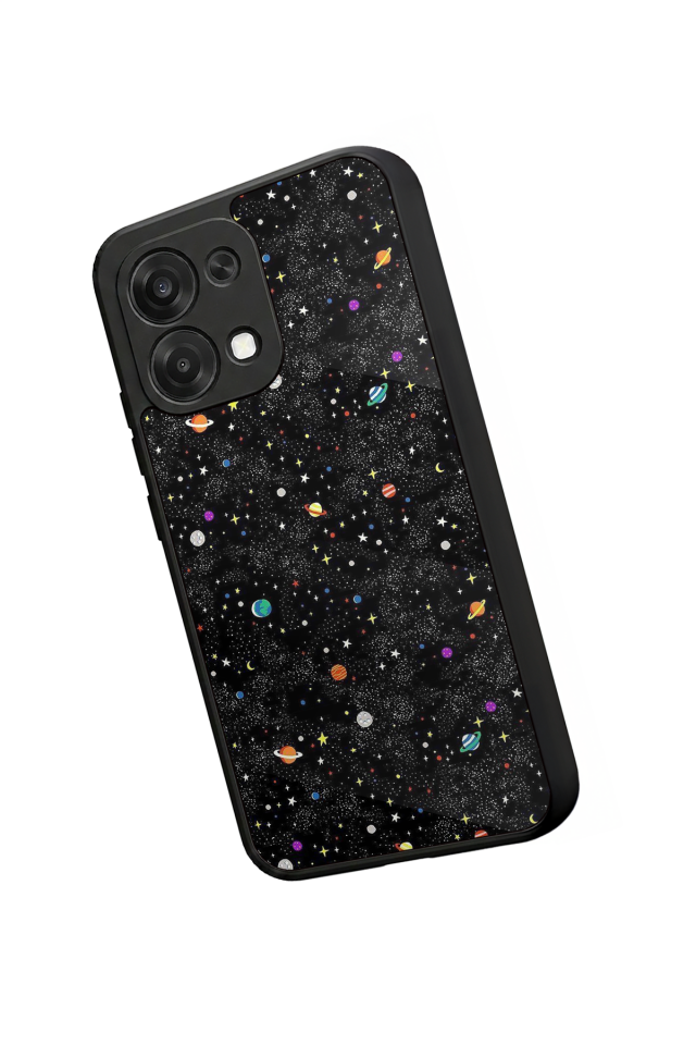 Oppo A6 Pro Uyumlu Uzay Tasarımlı Glossy Premium Kılıf
