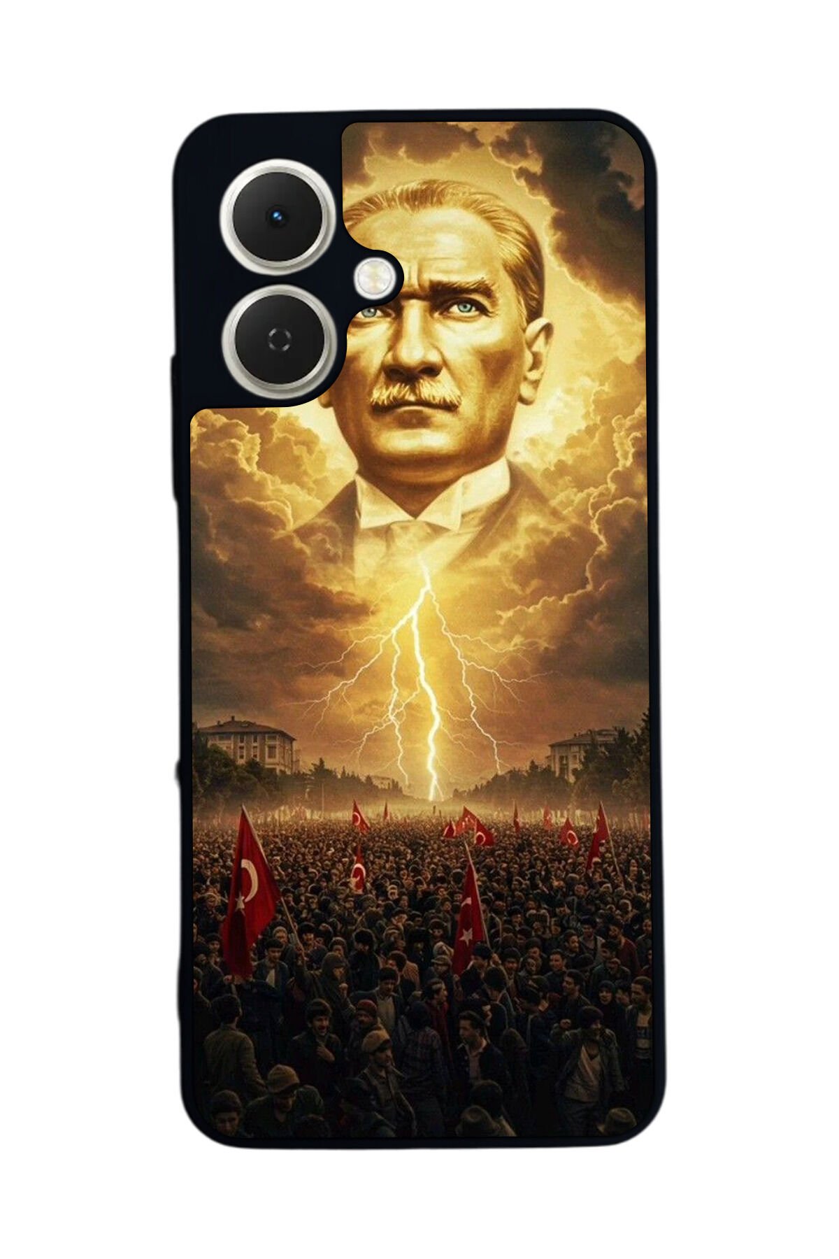 Tecno Spark GO 2 Uyumlu Mustafa Kemal Ataturk Tasarımlı Glossy Premium Kılıf