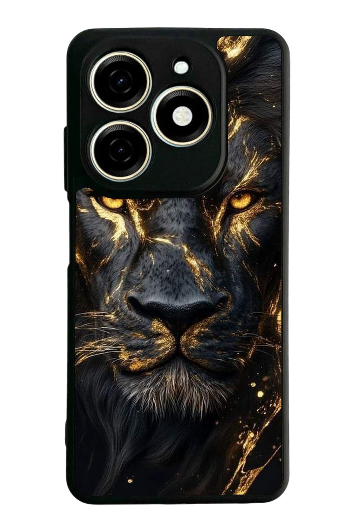 Tecno Spark 20/20C Uyumlu Aslan Tasarımlı Glossy Premium Kılıf