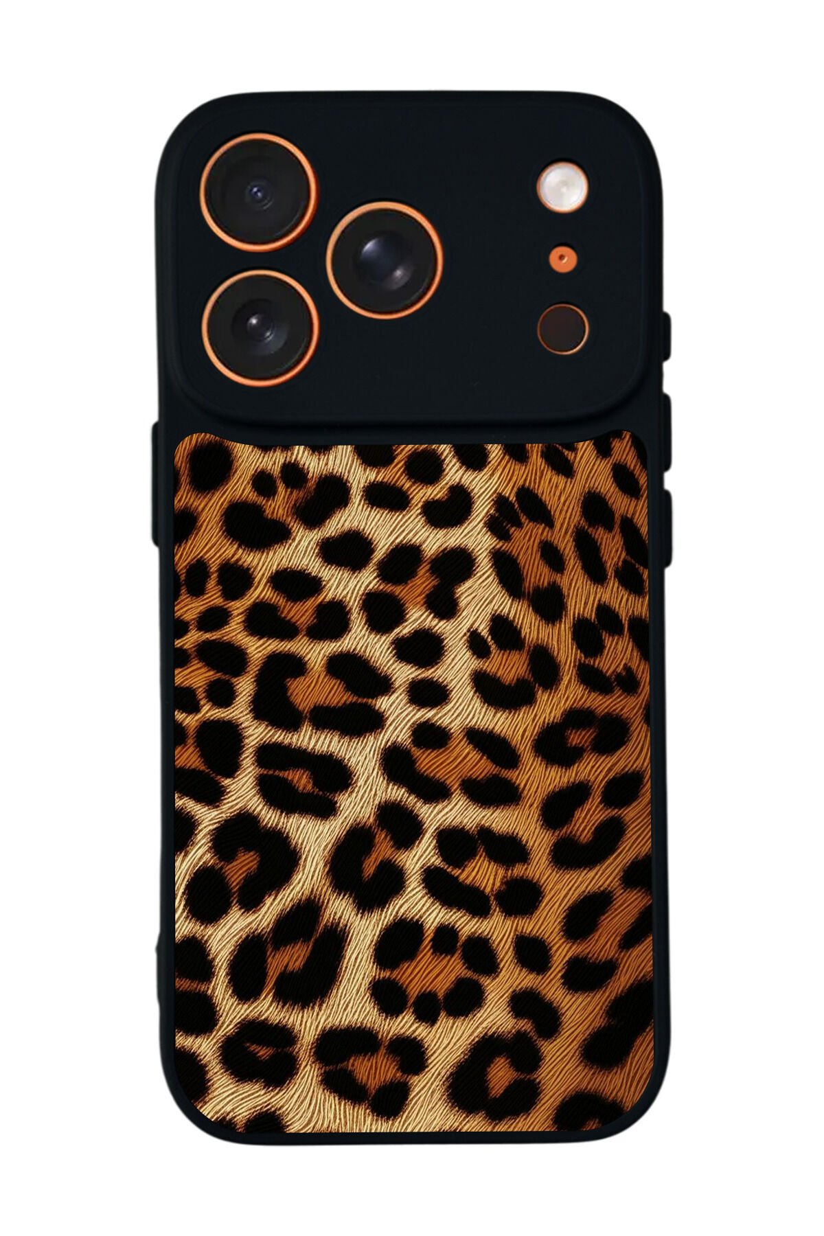 iPhone 17 Pro Uyumlu Leopar Tasarımlı Glossy Premium Kılıf