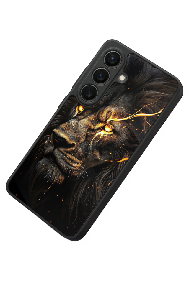 Samsung Galaxy S26 Uyumlu Aslan Tasarımlı Glossy Premium Kılıf