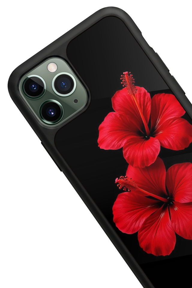 iPhone 11 Pro Uyumlu Cicek Tasarımlı Glossy Premium Kılıf