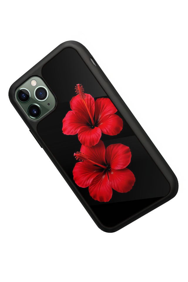 iPhone 11 Pro Uyumlu Cicek Tasarımlı Glossy Premium Kılıf