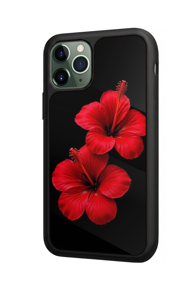 iPhone 11 Pro Uyumlu Cicek Tasarımlı Glossy Premium Kılıf
