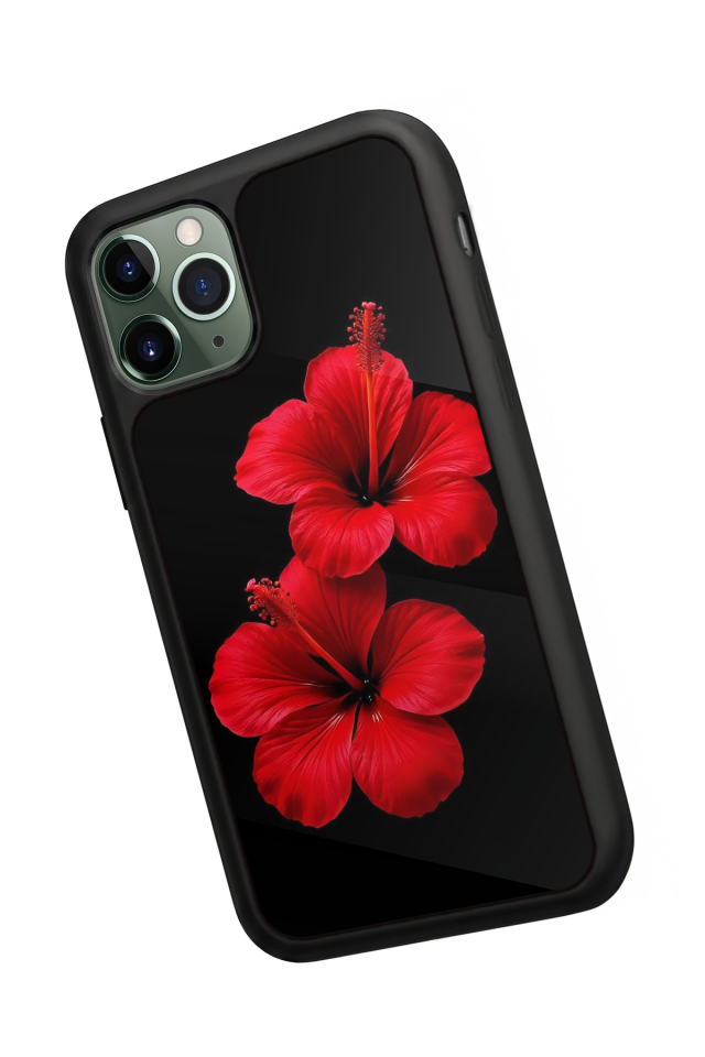 iPhone 11 Pro Uyumlu Cicek Tasarımlı Glossy Premium Kılıf