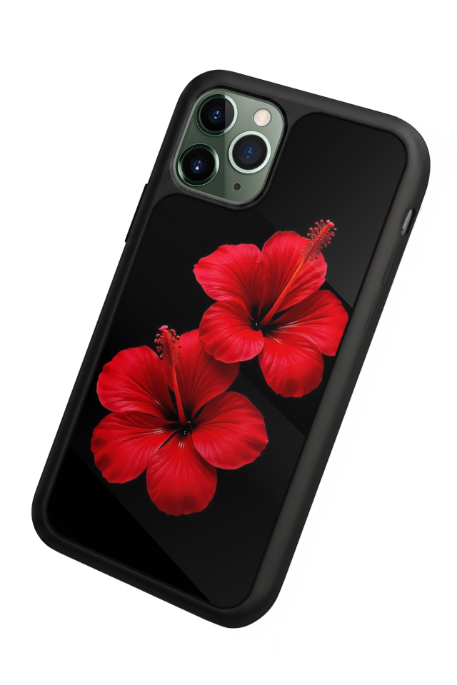 iPhone 11 Pro Uyumlu Cicek Tasarımlı Glossy Premium Kılıf