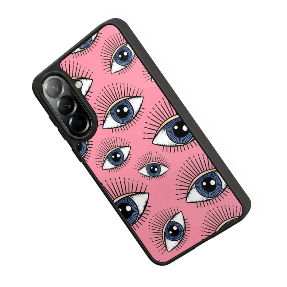 Samsung Galaxy A57 Uyumlu Göz Tasarımlı Glossy Premium Kılıf