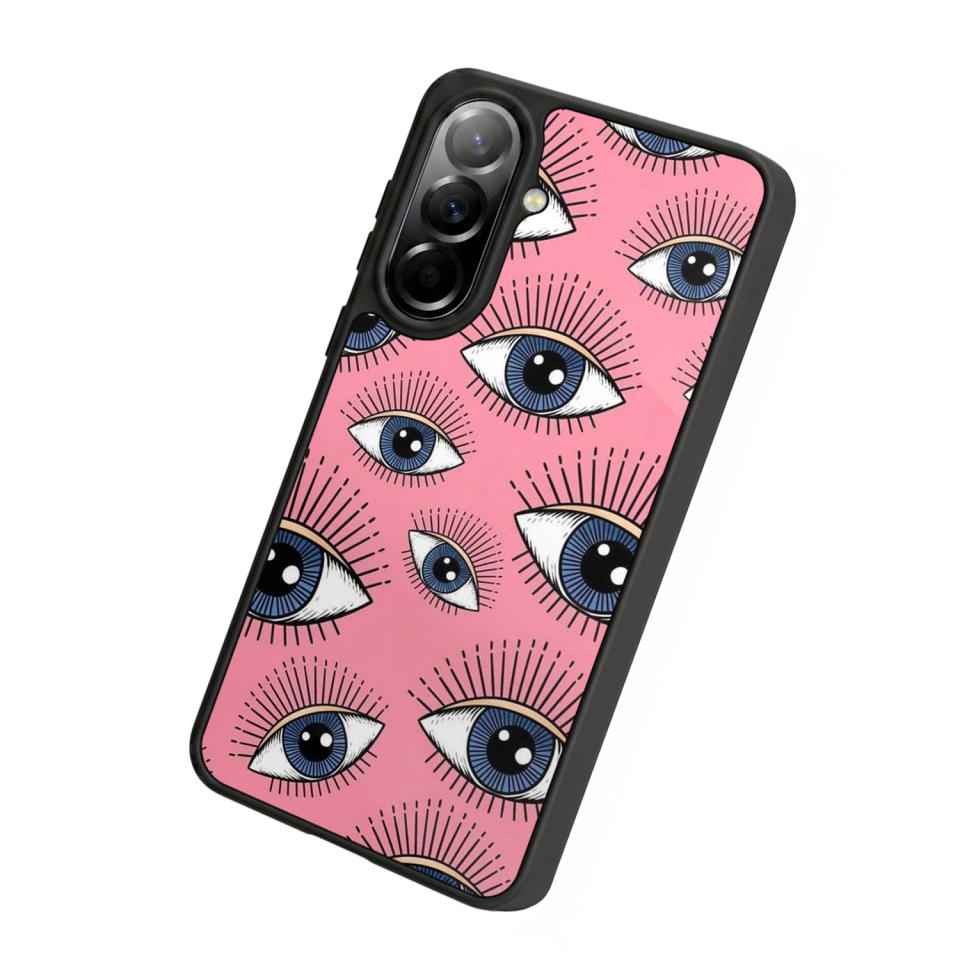 Samsung Galaxy A57 Uyumlu Göz Tasarımlı Glossy Premium Kılıf