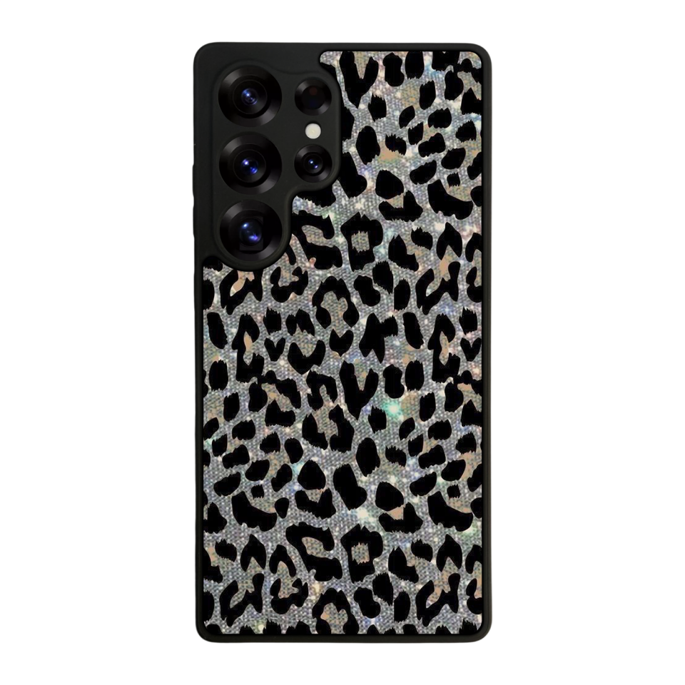 Samsung Galaxy S25 Ultra Uyumlu Hologram Leopar Tasarımlı Glossy Premium Kılıf