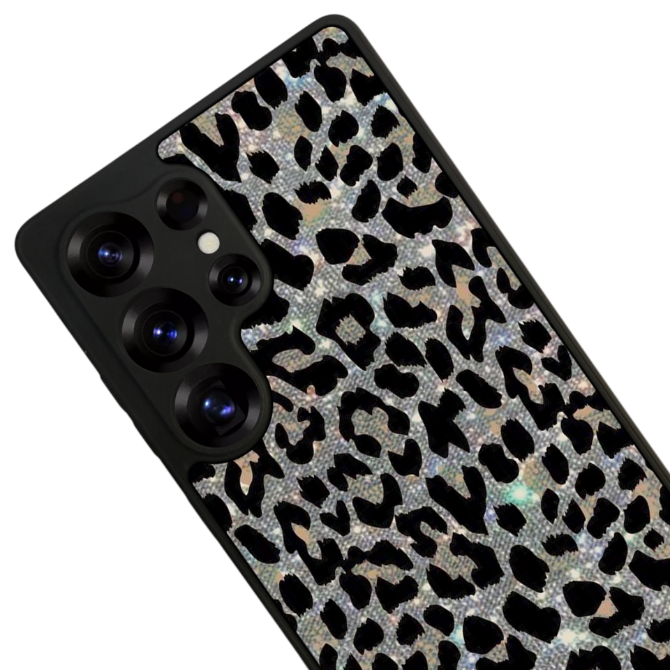Samsung Galaxy S25 Ultra Uyumlu Hologram Leopar Tasarımlı Glossy Premium Kılıf