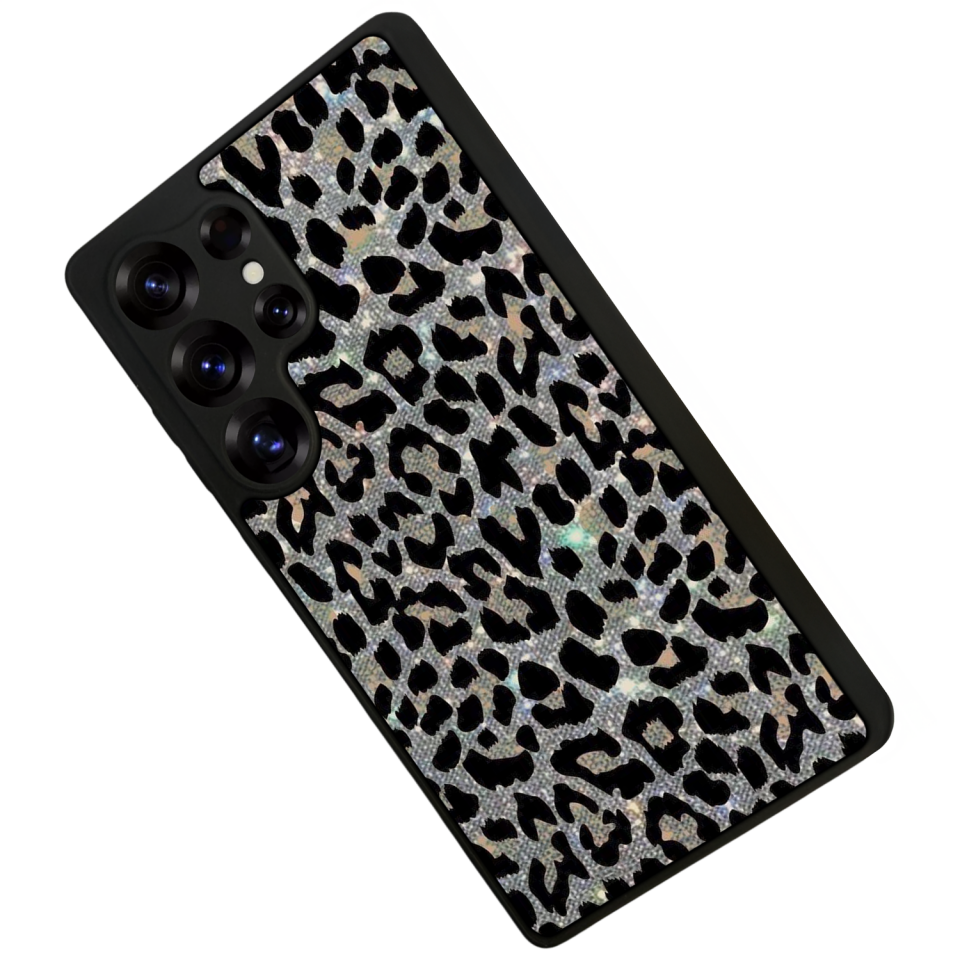 Samsung Galaxy S25 Ultra Uyumlu Hologram Leopar Tasarımlı Glossy Premium Kılıf